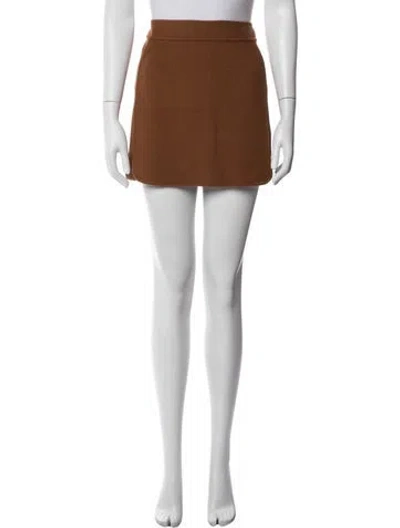 Pre-owned Sézane Wool Mini Skirt In Brown