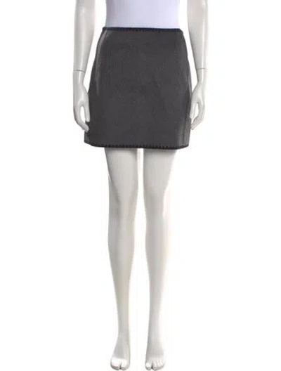 Pre-owned Sézane Wool Mini Skirt In Gray