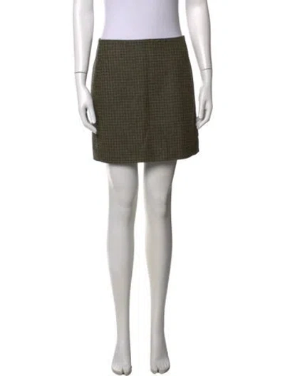 Pre-owned Sézane Wool Mini Skirt In Green