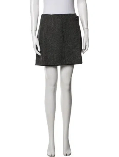 Pre-owned Sézane Wool Mini Skirt In Green