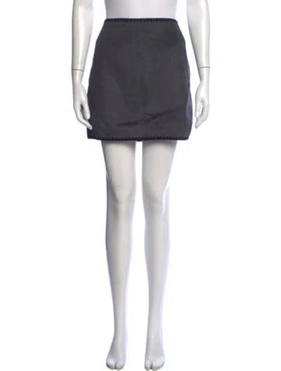 Pre-owned Sézane Wool Mini Skirt In Grey
