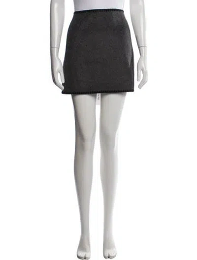 Pre-owned Sézane Wool Mini Skirt In Grey