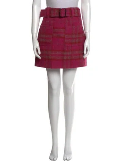 Pre-owned Sézane Wool Mini Skirt In Red