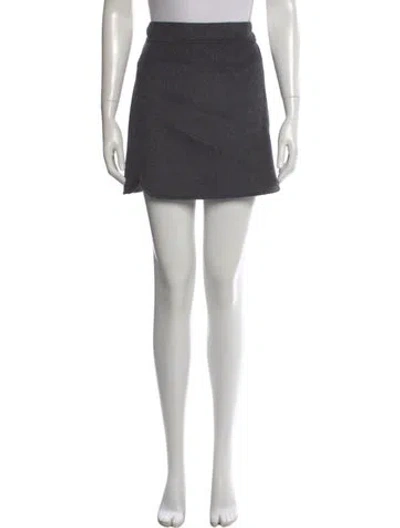 Pre-owned Sézane Wool Mini Skirt W/ Tags In Black