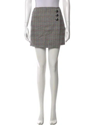 Pre-owned Sézane Wool Mini Skirt W/ Tags In Blue
