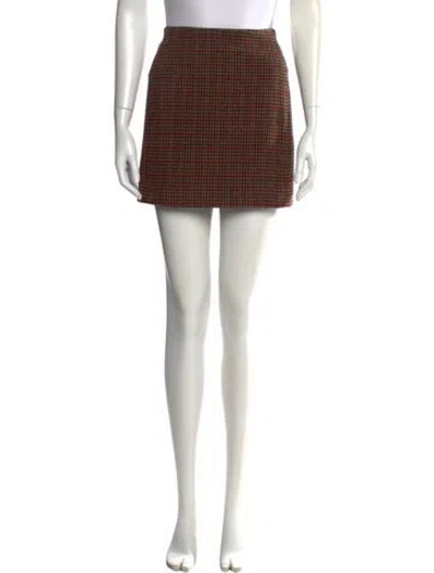 Pre-owned Sézane Wool Mini Skirt W/ Tags In Brown