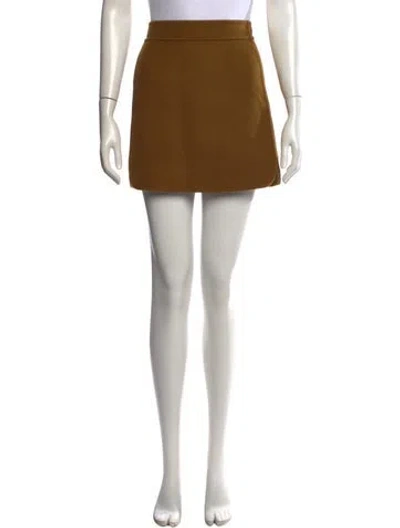 Pre-owned Sézane Wool Mini Skirt W/ Tags In Brown