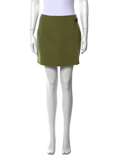 Pre-owned Sézane Wool Mini Skirt W/ Tags In Green