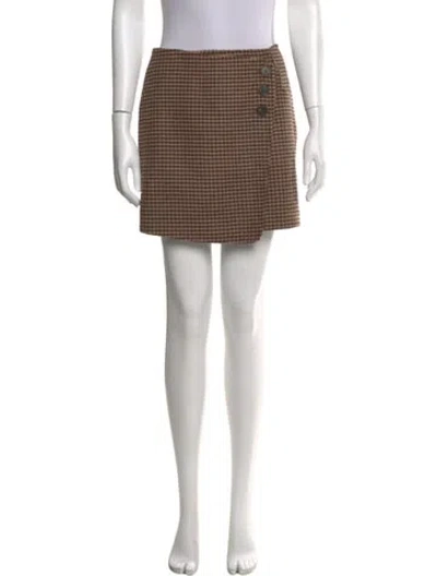 Pre-owned Sézane Wool Mini Skirt W/ Tags In Neutral