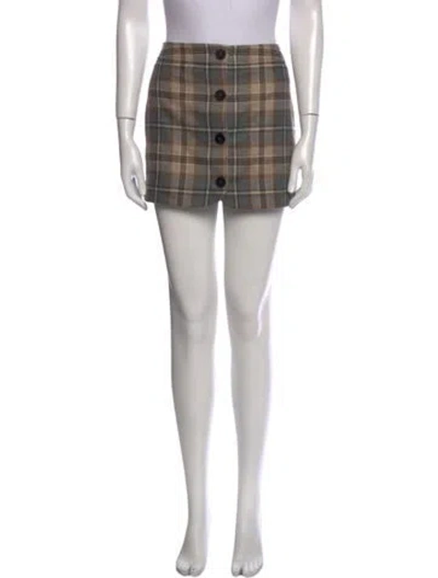 Pre-owned Sézane Wool Mini Skirt W/ Tags In Neutral