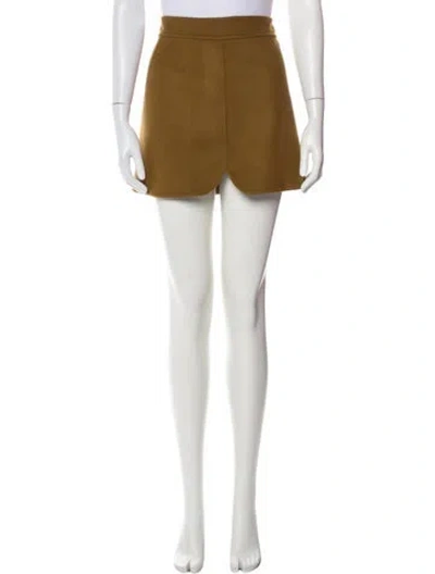 Pre-owned Sézane Wool Mini Skirt In Yellow