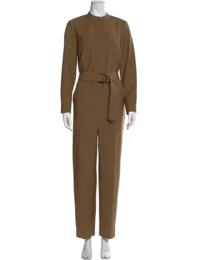 Pre-owned Sézane Wool Mock Neck Jumpsuit W/ Tags In Brown