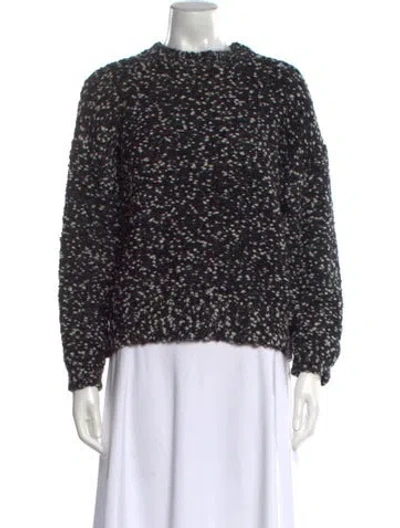 Pre-owned Sézane Wool Mock Neck Sweater In Black