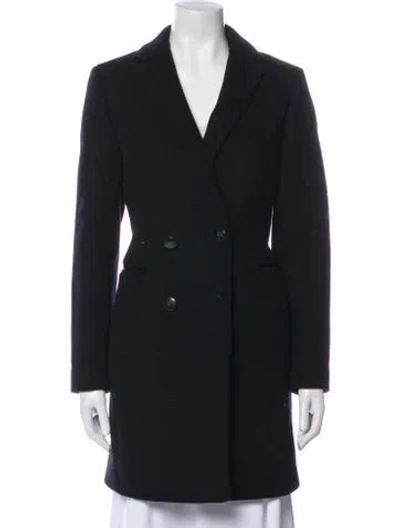 Pre-owned Sézane Wool Peacoat In Black