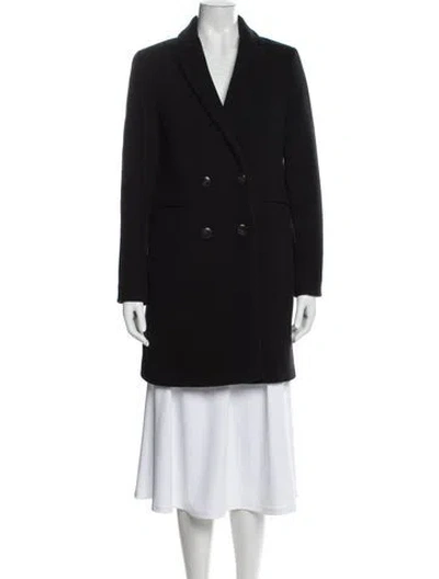 Pre-owned Sézane Wool Peacoat In Black