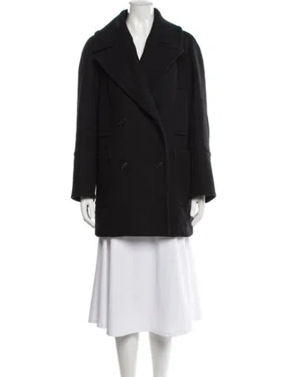 Pre-owned Sézane Wool Peacoat In Black
