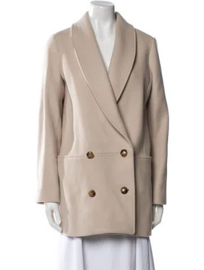 Pre-owned Sézane Wool Peacoat In Neutral