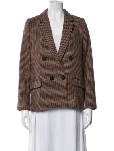 Pre-owned Sézane Wool Tweed Pattern Blazer In Multi