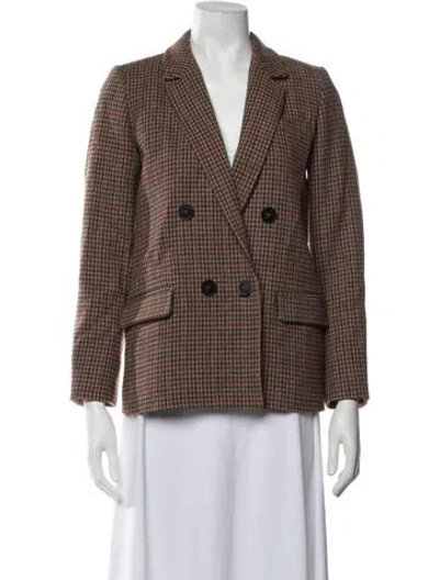 Pre-owned Sézane Wool Tweed Pattern Blazer In Neutrals