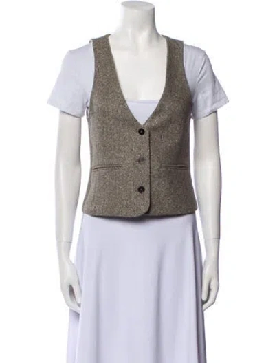 Pre-owned Sézane Wool Vest In Neutral