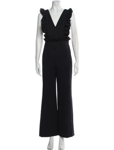 Pre-owned Sézane Wool V-neck Jumpsuit In Gray