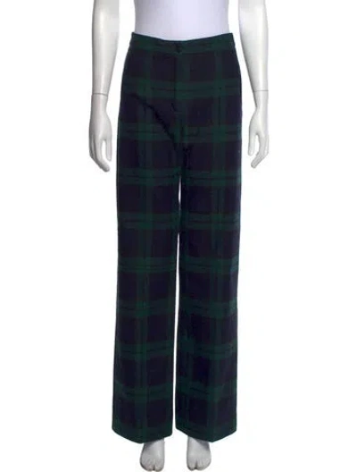 Pre-owned Sézane Wool Wide Leg Pants In Green