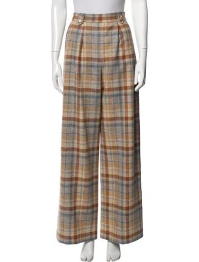 Pre-owned Sézane Wool Wide Leg Pants In Neutrals