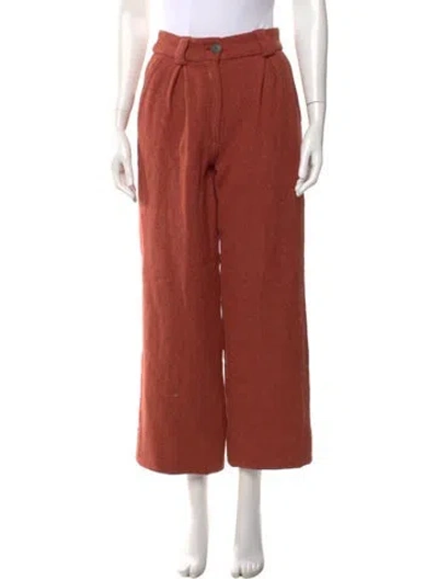 Pre-owned Sézane Wool Wide Leg Pants In Orange