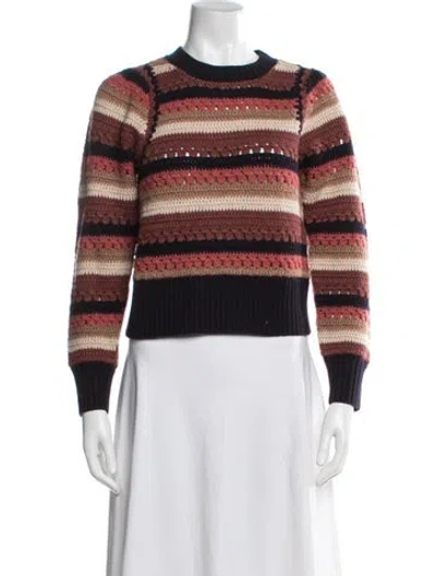 Pre-owned Sézane X Sea New York Striped Crew Neck Sweater In Multi