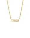 Sf Fine 14k Diamond Bar Necklace