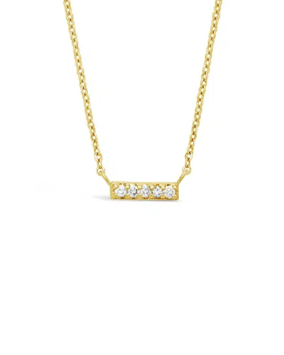 Sf Fine 14k Diamond Bar Necklace