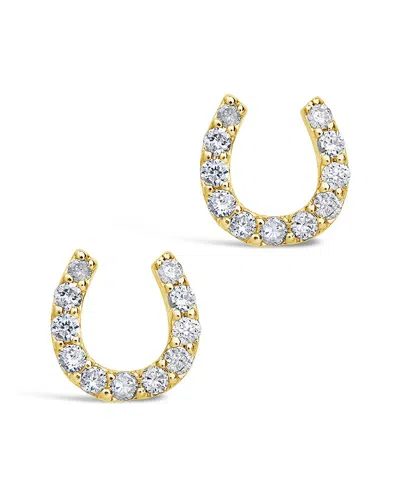 Sf Fine 14k Diamond Horseshoe Studs