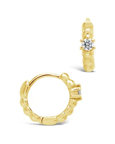 Sf Fine 14k Diamond Huggie Hoops