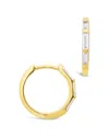 Sf Fine 14k Diamond Micro Hoops