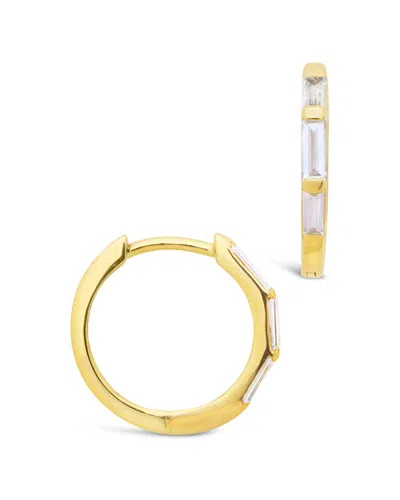 Sf Fine 14k Diamond Micro Hoops