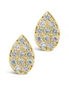 Sf Fine 14k Diamond Teardrop Studs