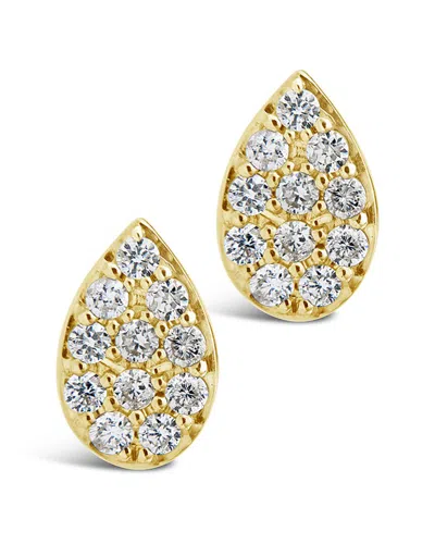 Sf Fine 14k Diamond Teardrop Studs