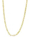 Sf Fine 14k Elongated Paperclip Chain Necklace