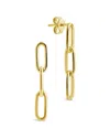 Sf Fine 14k Paperclip Chain Drop Earrings