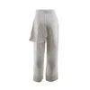 Sāfaråh Women's White Organza-linen Peşkir Balloon Pants In White