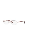 Sferoflex 49mm Rectangle Optical Glasses In Gold
