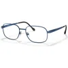 Sferoflex 57mm Rectangle Optical Glasses In Blue