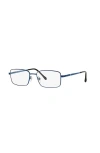 Sferoflex 57mm Rectangle Optical Glasses In Blue