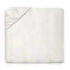 Sferra 45 Giza Stripe Fitted Sheet, King In Ivory