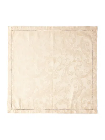 Sferra Acanthus Jacquard 4-piece Napkin Set In Brown