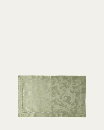 Sferra Acanthus Jacquard Placemats, Set Of 4 In Sage