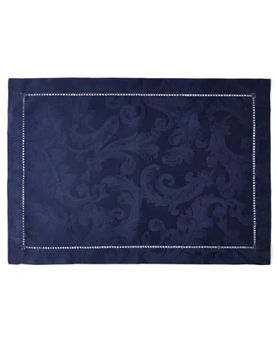 Sferra Acanthus Jacquard Placemats, Set Of 4 In Sapphire