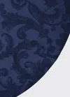 Sferra Acanthus Jacquard Round Tablecloth, 90"dia In Sapphire
