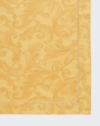 Sferra Acanthus Jacquard Tablecloth 70" X 162" In Sapphire