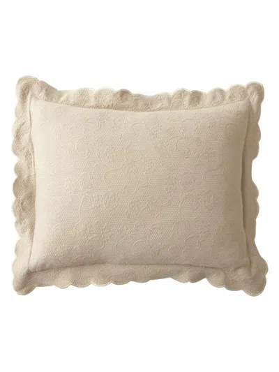 Sferra Alice European Floral Matelassé Sham In Neutral